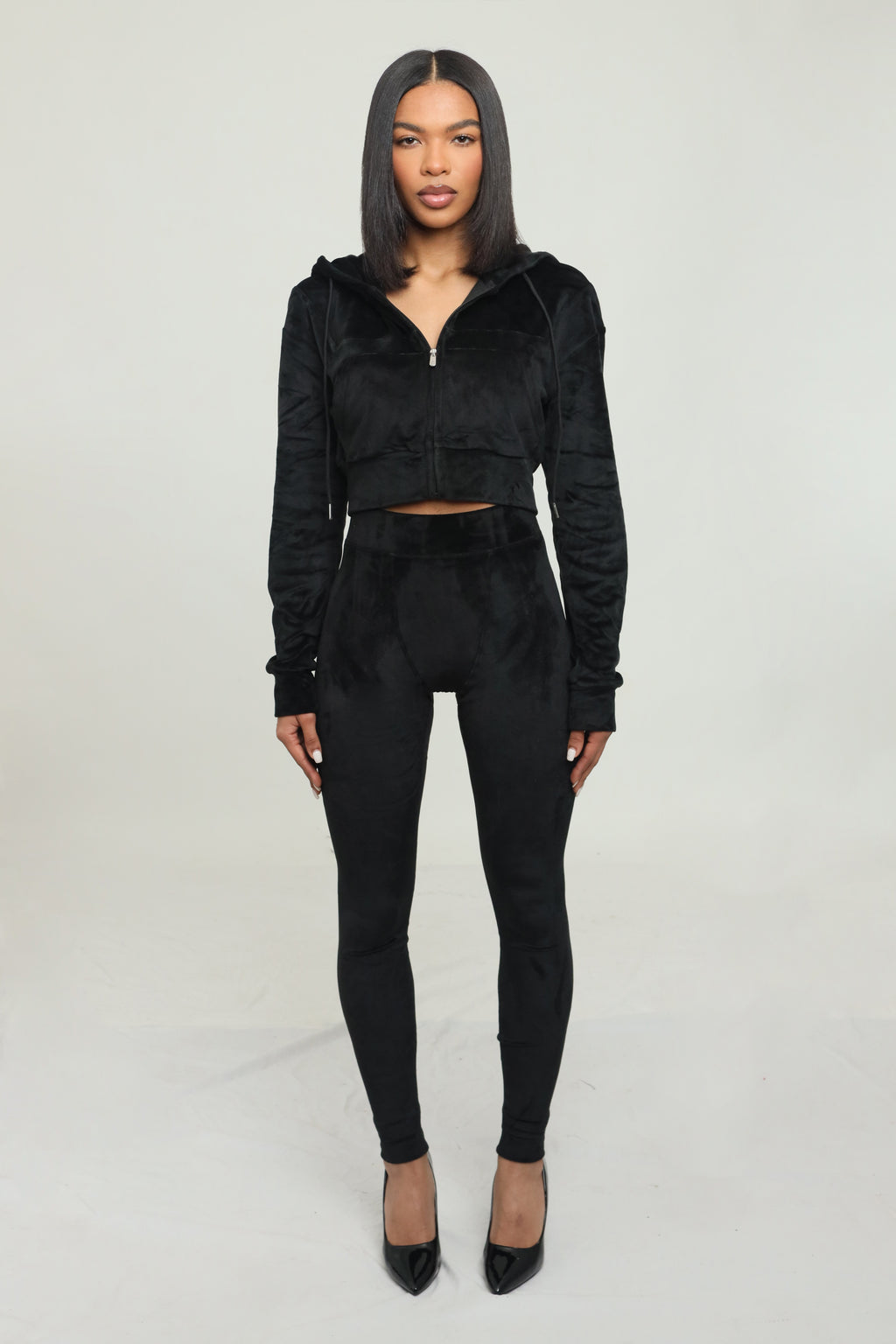 signature velour set (jet black)