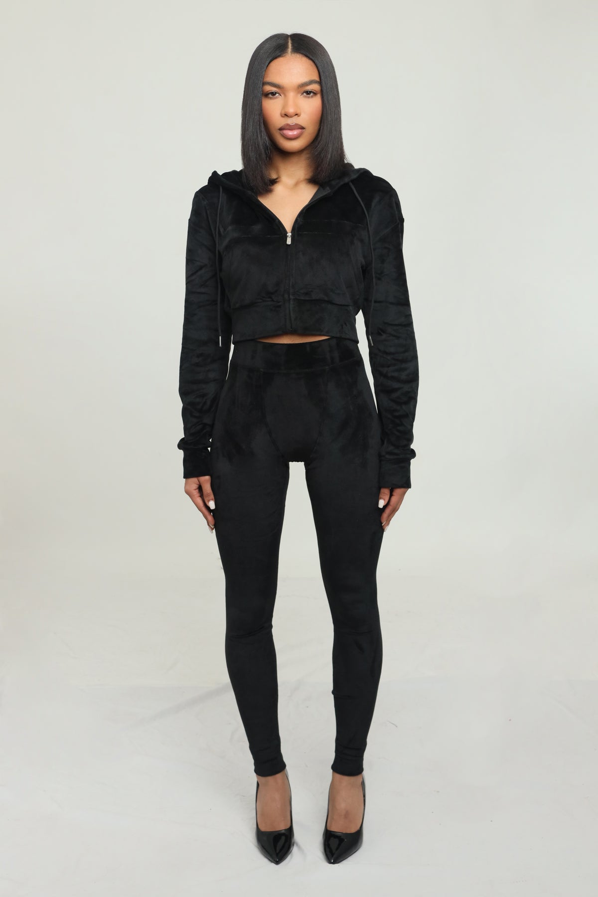 signature velour set (jet black) – RESERV|D ROW