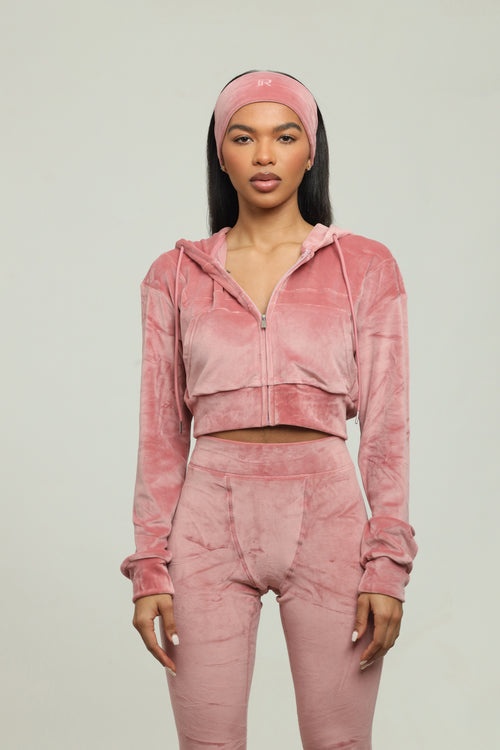 velour headband (blush pink)