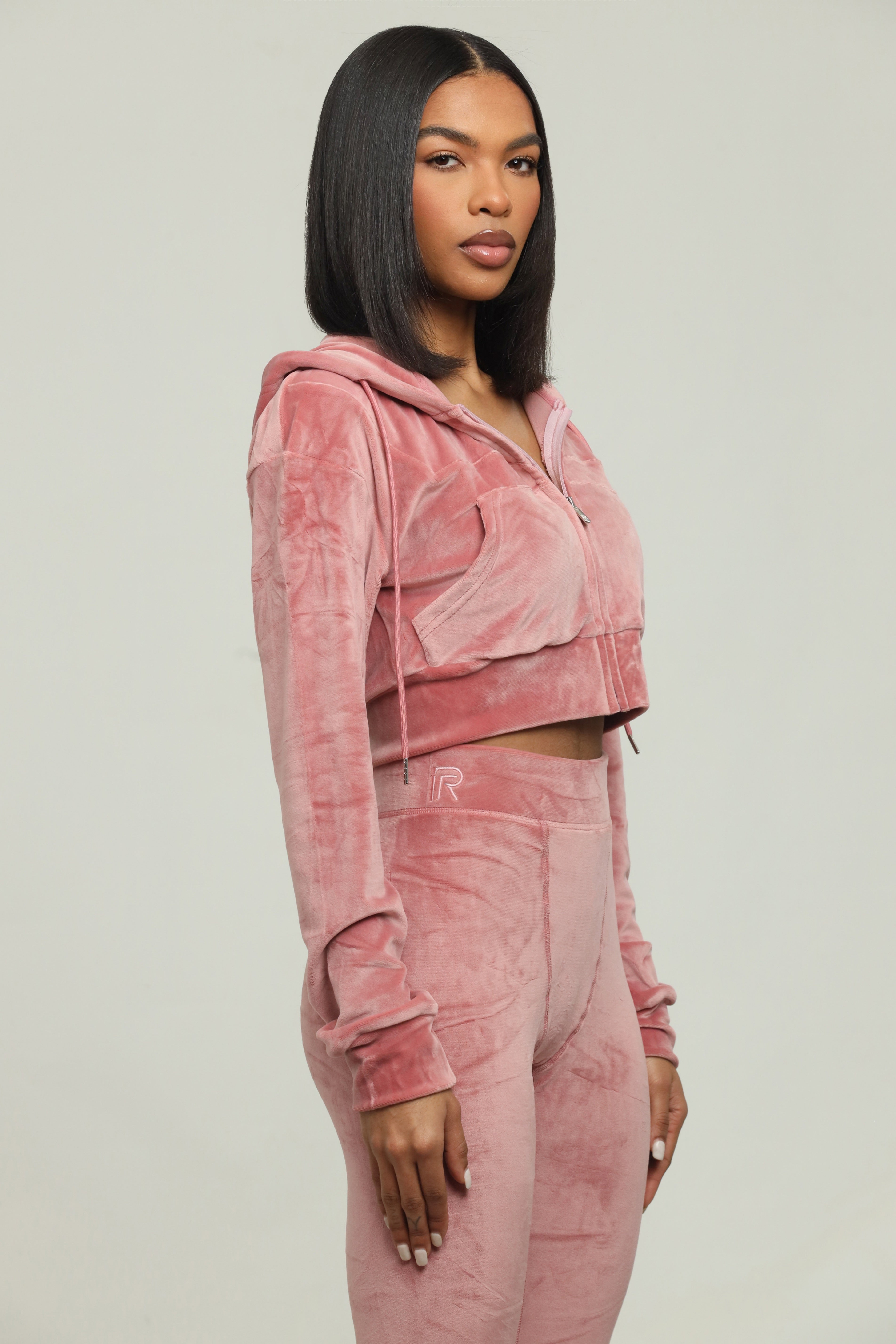 signature velour set (blush pink)
