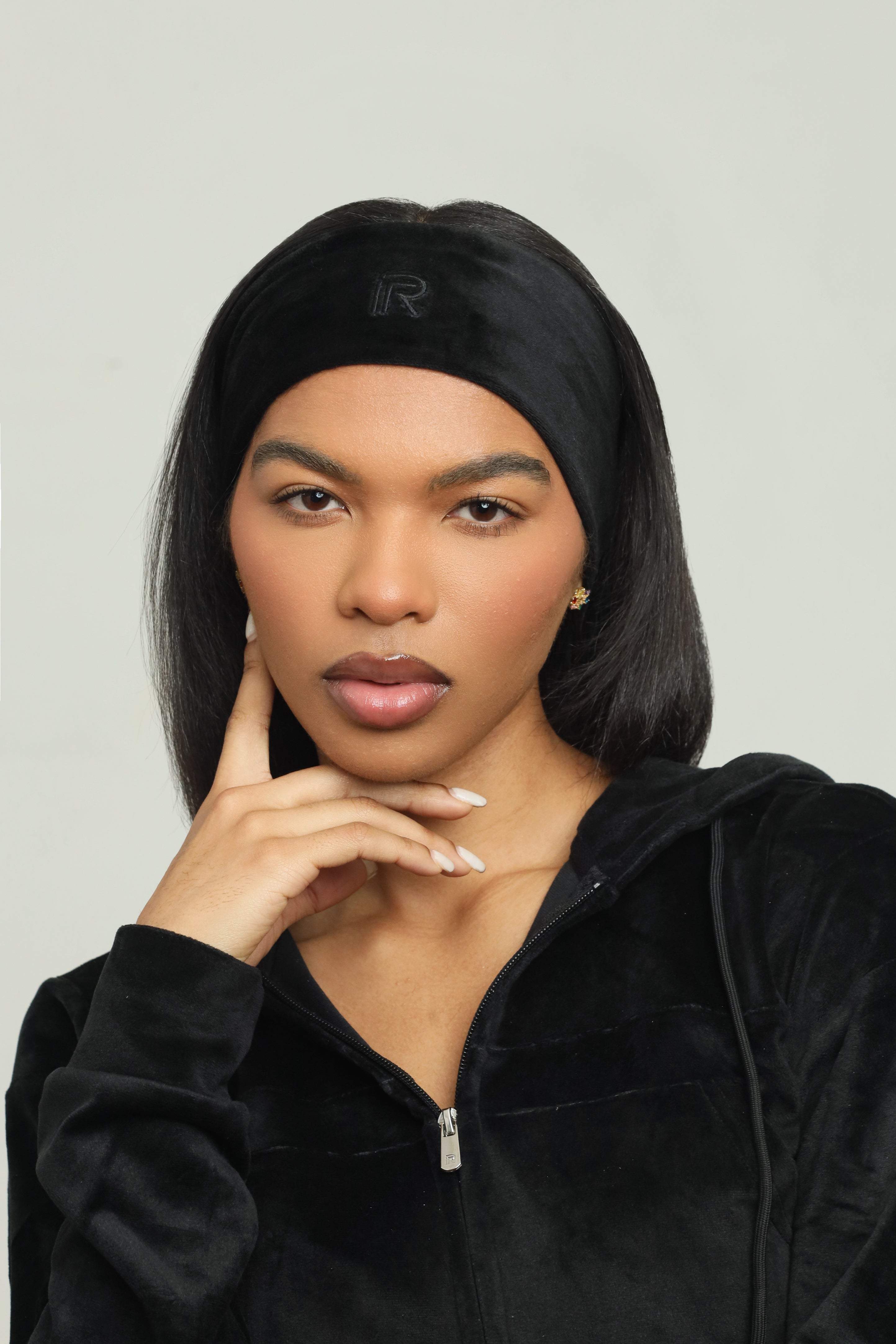 velour headband (jet black)