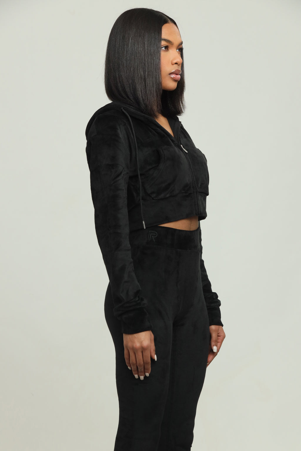 signature velour set (jet black)