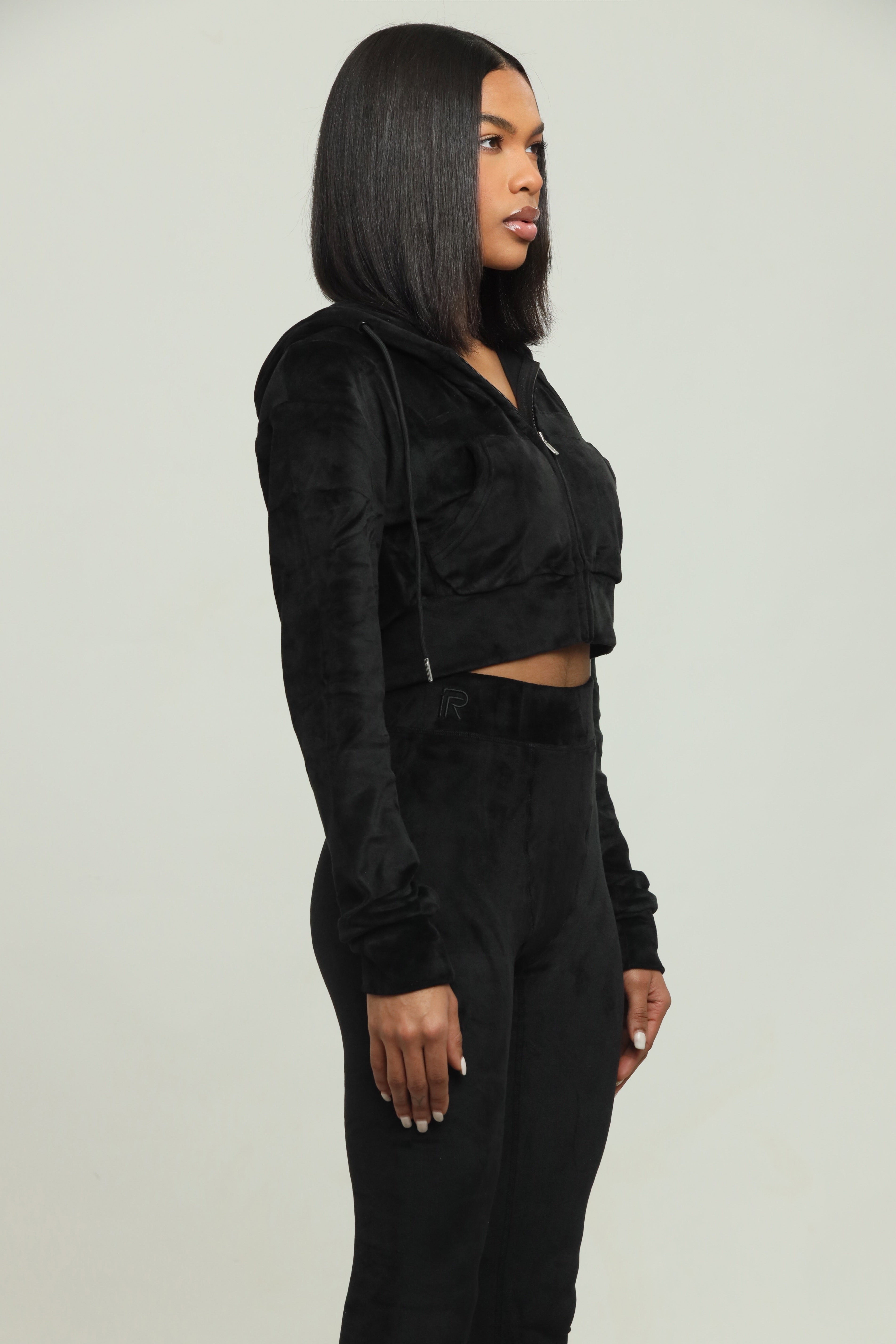 signature velour set (jet black)