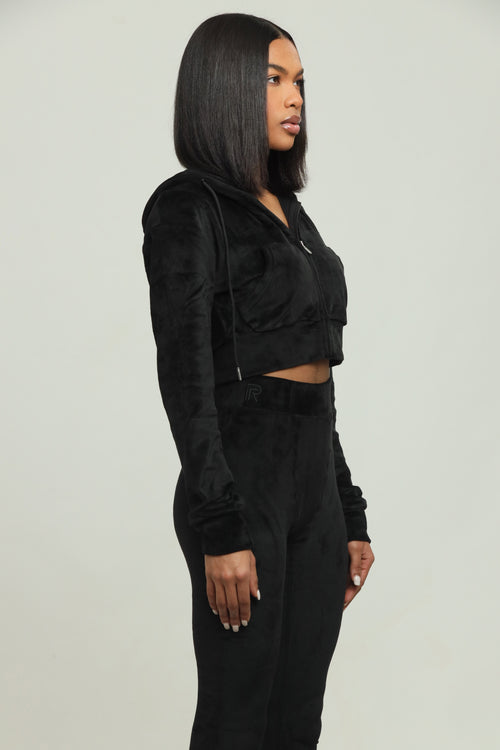 signature velour set (jet black)