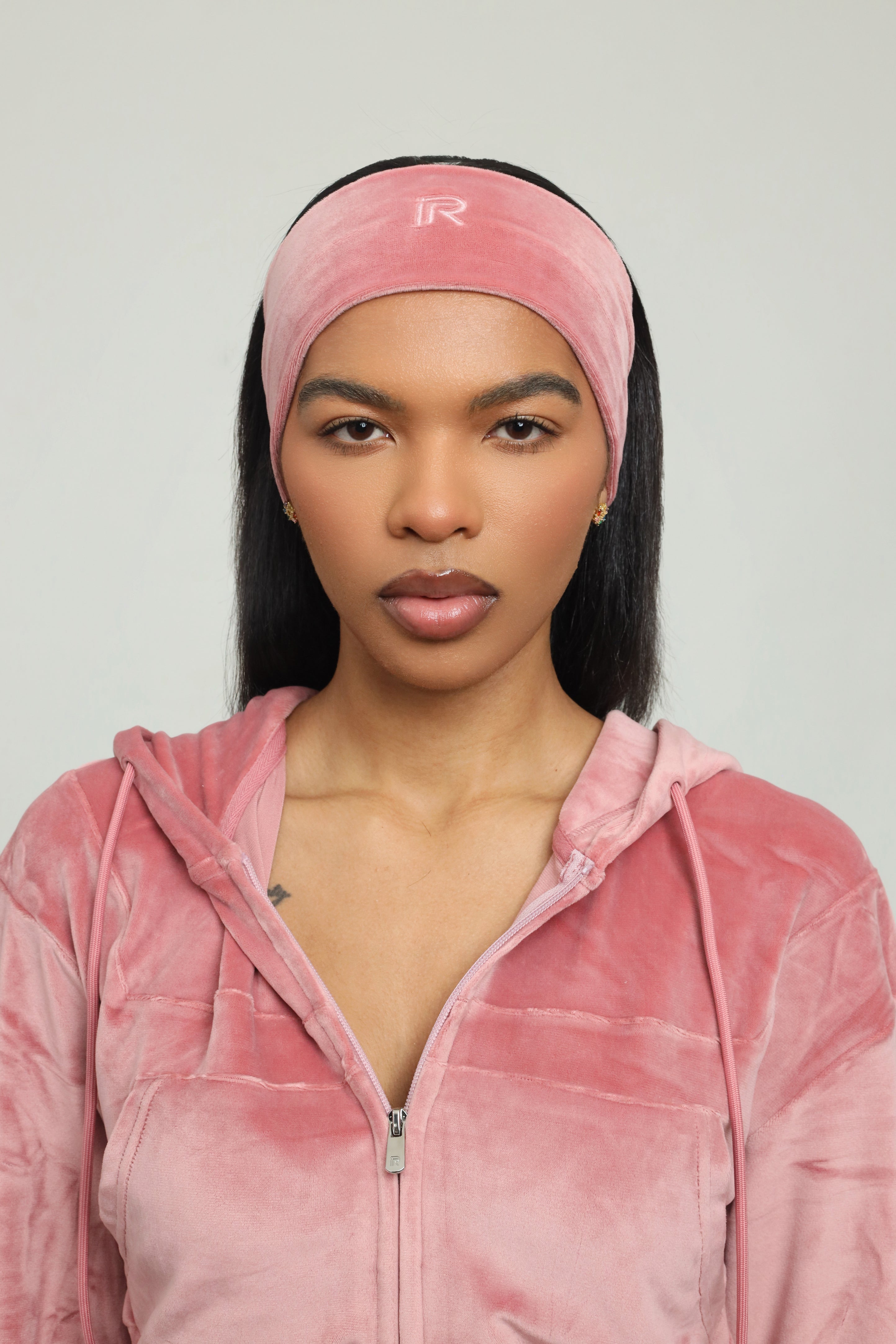 velour headband (blush pink)